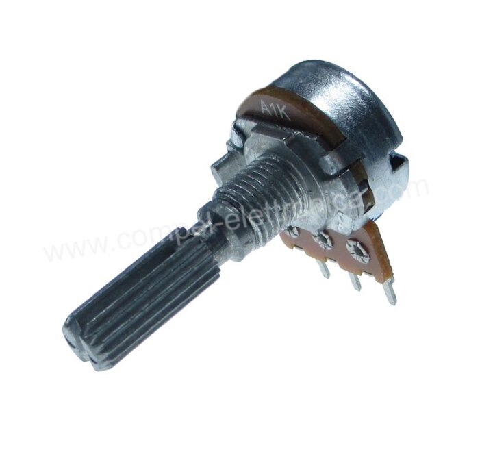 Potenziometro 10Kohm Logaritmico Mono A10K Perno 20mm - Foto 6